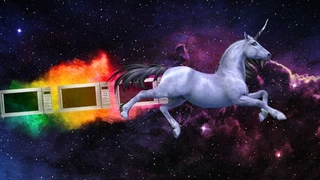Licorne avançant par émission de micro-ondes ... (illustration ArsTechnica)