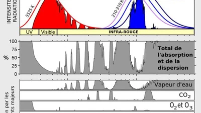 Pourquoi les gaz N2 et O2 n'émettent-ils pas de rayonnement thermique ? (contrairement au CO2, par ex) featured image